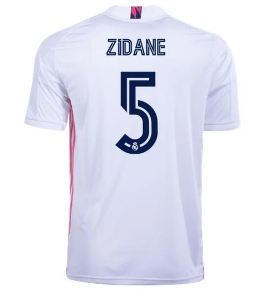 Real Madrid Home Kit Soccer Jersey ZINEDINE ZIDANE #5 2020/21